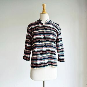 ANDRIA LIEU Funky Textured Knit Multicolor Cardigan  L